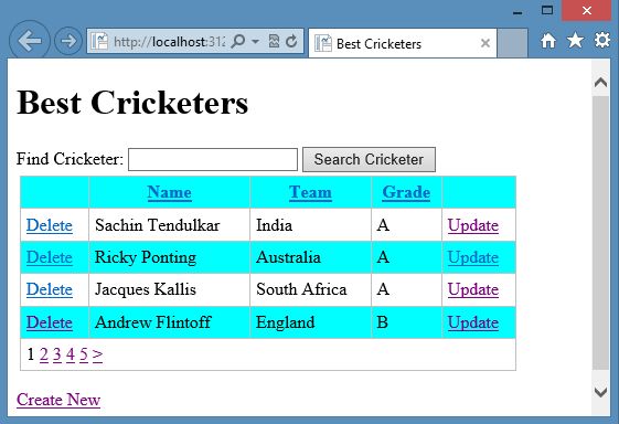 Home Page in WebMatrix